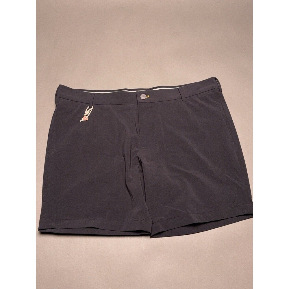 J. Hilburn Chino Shorts Mens 38 Black Cotton Stretch Tailored 9" Inseam